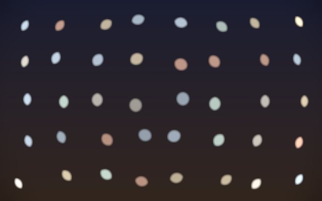 Œil de chat : les lumières des coins sont rognées en citrons pointés vers le centre
