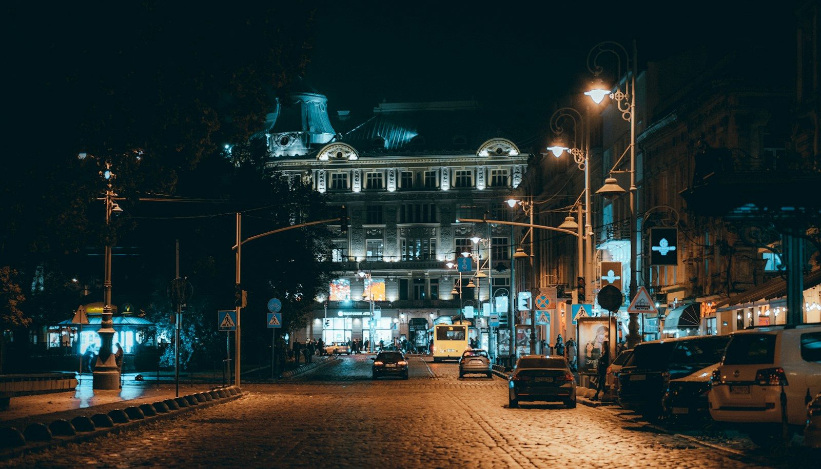 La même rue de nuit, photo originale